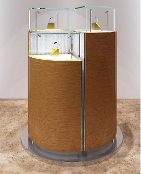 Vitrine Pdestal de Exibição de Jóias Cilindro de Luxo